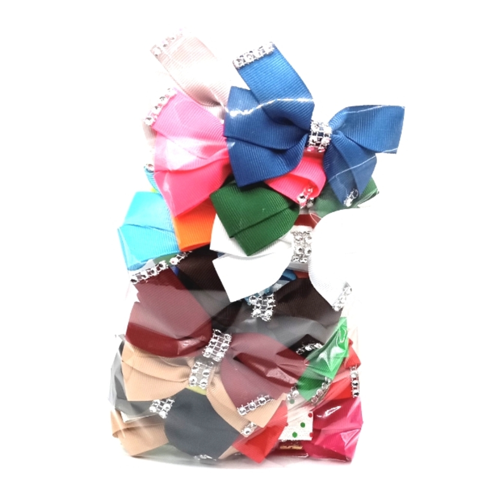 25pc Mixed Pinwheel Bow Headband Set